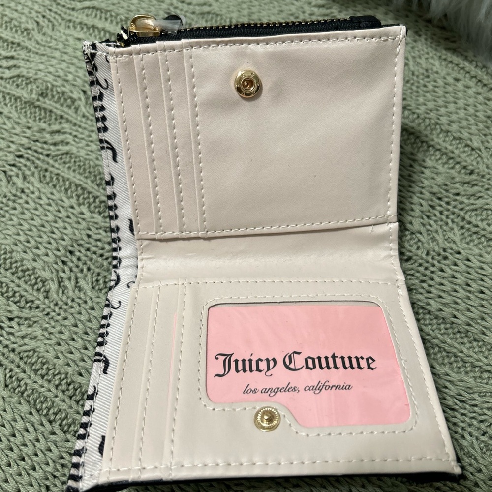 NWT Juicy Couture Black Small Quilted Heart Wallet - Picture 5 of 8